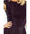 Черна рокля с дантела Marta-4 снимка