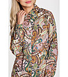 Многоцветна дамска риза с пейсли мотиви-3 снимка