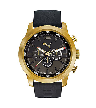 Мъжки часовник в черно и златисто Lino снимка