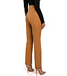 Стилен дамски панталон в цвят охра-1 снимка