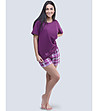 Дамска памучна пижама в лилави нюанси Ellie-0 снимка