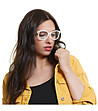 Дамски рамки за очила в цвят крем-1 снимка