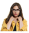 Кафяви дамски рамки за очила с декорация-0 снимка