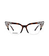 Кафяви дамски рамки за очила с декорация-2 снимка
