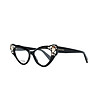 Черни дамски рамки за очила котешко око-1 снимка