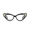 Черни дамски рамки за очила котешко око-2 снимка
