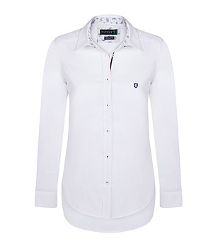 Дамска памучна риза в бяло Roxette снимка