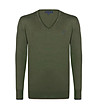 Мъжки памучен пуловер в зелено Merlin-0 снимка