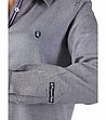 Дамска памучна риза в черен меланж Roxette-4 снимка