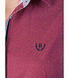 Дамска памучна риза в цвят бордо Jina-4 снимка
