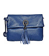 Дамска кожена чанта в синьо Cindy-0 снимка