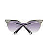 Дамски слънчеви очила с ефектни рамки в черно с камъчета-2 снимка