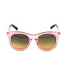 Розови дамски слънчеви очила със златисти камъчета-1 снимка