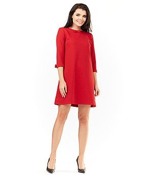 Червена рокля със 7/8 ръкави Anita снимка