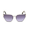 Дамски сребристи очила със сини лещи-1 снимка