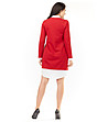 Червена памучна рокля с контрастни елементи Tina-1 снимка