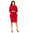 Червена рокля с качулка Irene-0 снимка