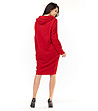 Червена рокля с качулка Irene-1 снимка