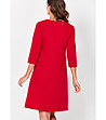 Червена рокля със 7/8 ръкави Pola-1 снимка