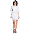 Ленена рокля в бяло Whitney-0 снимка