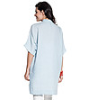 Дълга ленена дамска риза в син нюанс Gina-1 снимка