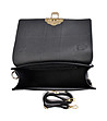 Дамска кожена чанта за документи в черно Daisy-3 снимка