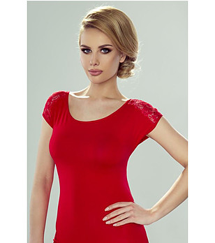 Червена дамска блуза с ефектен гръб Amisa снимка