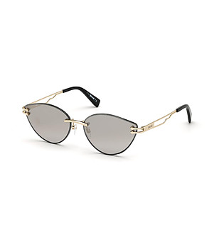 Дамски слънчеви очила котешко око в златисто и черно снимка