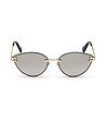 Дамски слънчеви очила котешко око в златисто и черно-4 снимка