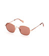 Розови unisex слънчеви очила с метална рамка-0 снимка