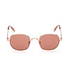 Розови unisex слънчеви очила с метална рамка-2 снимка