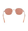 Розови unisex слънчеви очила с метална рамка-3 снимка