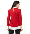 Дамска блуза в червено и бяло Virginia-1 снимка