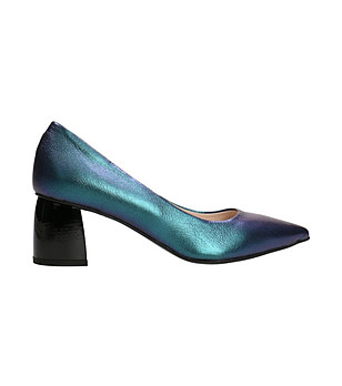 Дамски сини обувки в цвят хамелеон Muria снимка