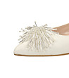 Бели дамски кожени обувки с декорация Tina-4 снимка