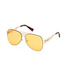 Унисекс слънчеви очила в златисто и черно Trace-0 снимка