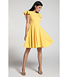 Клоширана рокля в жълто Dione-0 снимка
