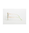 Златисти unisex слънчеви очила със светлозелени лещи-3 снимка