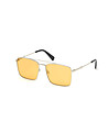 Метални слънчеви unisex очила с жълти лещи-1 снимка