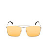 Метални слънчеви unisex очила с жълти лещи-2 снимка