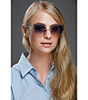 Дамски слънчеви очила в златисто и синьо-0 снимка