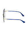 Дамски слънчеви очила в златисто и синьо-2 снимка