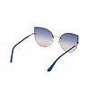 Дамски слънчеви очила в златисто и синьо-3 снимка