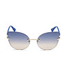 Дамски слънчеви очила в златисто и синьо-4 снимка