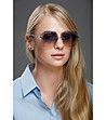 Слънчеви дамски очила в златисто и синьо-0 снимка