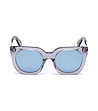 Дамски слънчеви очила със сиви прозрачни рамки и сини лещи-0 снимка