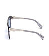 Дамски слънчеви очила със сиви прозрачни рамки и сини лещи-1 снимка