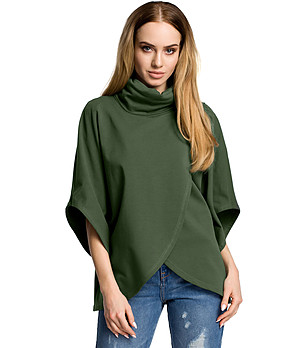 Дамска памучна блуза Lucia в зелен нюанс снимка