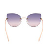 Златисти дамски слънчеви очила със сини лещи-3 снимка