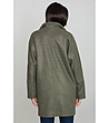 Дамско палто в цвят маслина Arilda-1 снимка